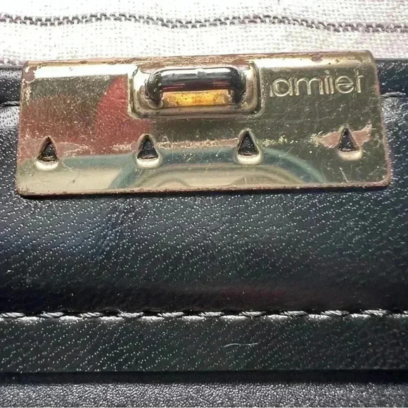 Amiet Swiss Black Leather Portfolio File / Document Bag - Picture 7 of 16